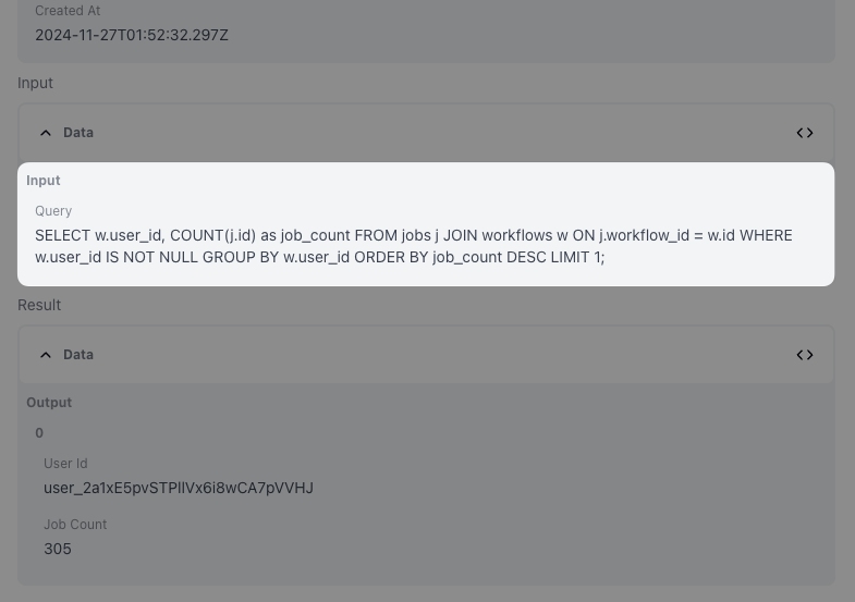 Query generated
